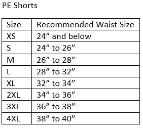 RI Female PE Shorts